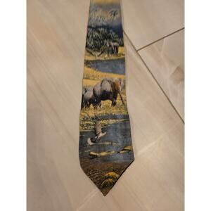 ENDANGERED SPECIES Mens 100% Silk Bird Theme NECK TIES Elephant USA